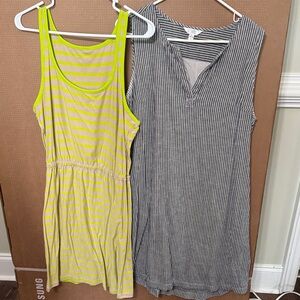 Time and Tru Navy and White Striped Top
